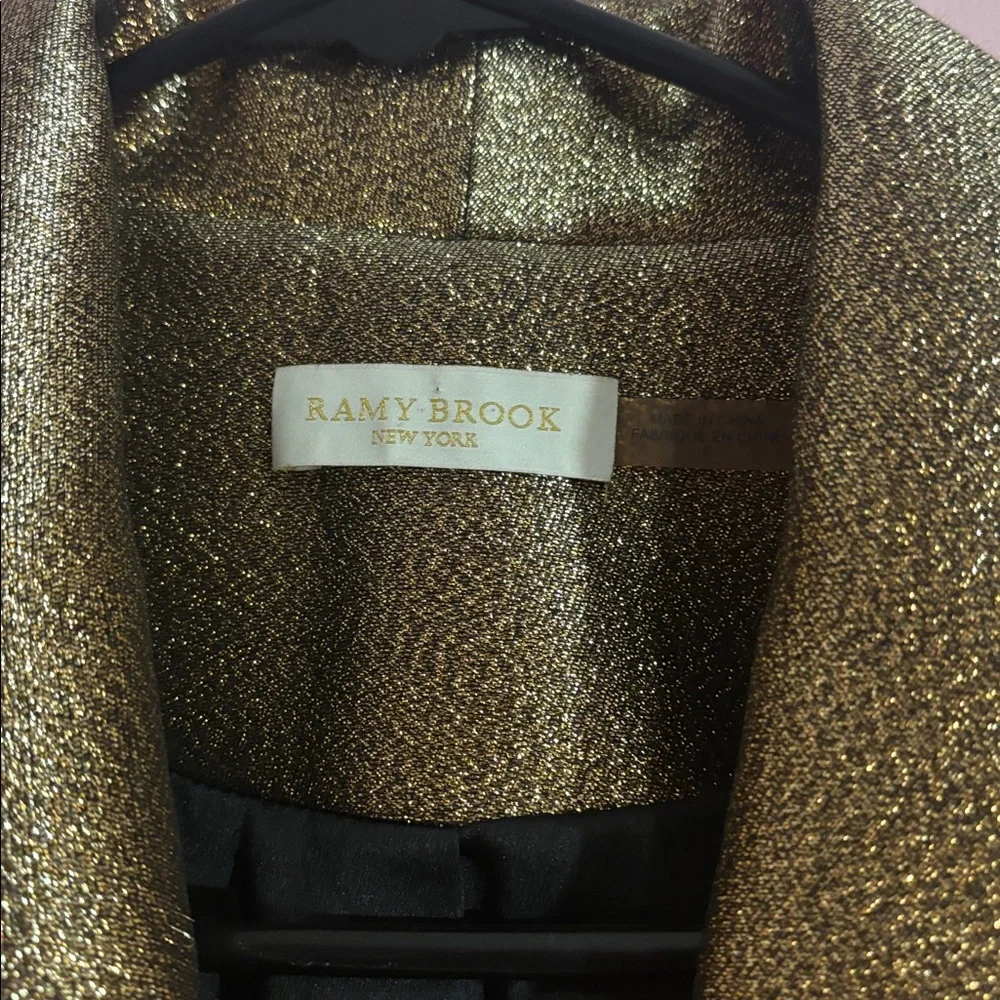 Ramy Brook  Women luxury Blazer Metallic Gold - Picture 3 of 13